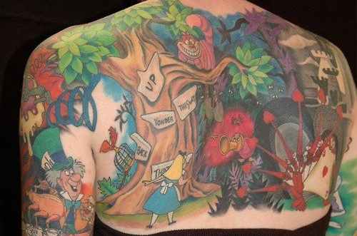cheshire cat tattoos. hole to Cheshire Cat to