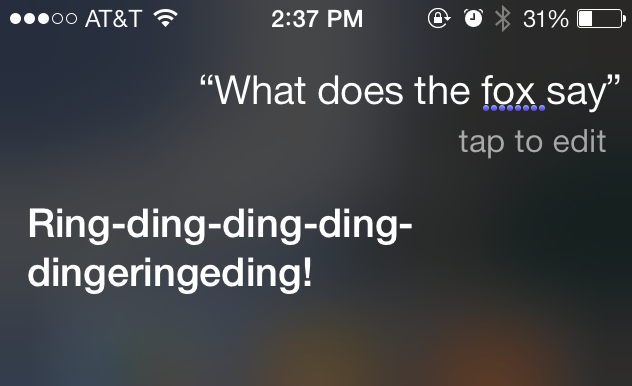Siri Tells Us What The Fox Says, Changes Her Tune On Her The Mary Sue
